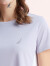 诺帝卡（NAUTICA）【商场同款】女装夏季款时尚拼接撞色弹力圆领短袖T恤女21VB01 5LC-浅紫色（222） S