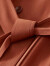 尚都比拉秋季气质通勤保暖挡风韩版宽松中长款风衣女外套 砖红色 XL 