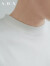 a.b.x夏季新款21支双纱纯棉短袖T恤男宽松休闲体恤男士韩版潮流半袖 白色 M/170