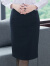 DGPZ半身裙新品开叉裙显瘦一步裙职业裙高腰修身包臀裙UL通勤西装裙Q0847 灰色 M