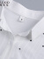 啄木鸟波点白衬衫女短袖新款百搭2018夏白色雪纺中袖韩版上衣职业衬衣寸 白色 2XL