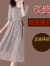 霖速高档品牌杭州重磅真丝连衣裙100桑蚕丝中年妇女碎花子显瘦 灰色 4XL 145-155斤