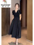 啄木鸟（TUCANO）御姐赫本风收腰连衣裙2024年高档女装时尚新款夏季高品质设计小众 黑色连衣裙 M