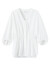 欧莎（OSA）【自在美好】白色轻薄衬衫女夏季显瘦设计感小众宽松收腰v领上衣 天蓝色 XL