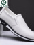 啄木鸟商务休闲皮鞋男士2024夏季新款防滑耐磨软皮软底一脚蹬商务正装 黑色 39
