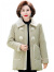 恰凡（QIAFAN）中年妈妈冬装洋气加绒棉衣中老年女装新款羊羔绒加厚保暖棉袄外套 嫩绿色  XL 供参考 90-110斤