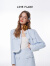 LIME FLARE莱茵福莱尔水蓝色法式拼接小香风短外套2024春季新款设计感套装女 水蓝色短外套 M