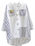FSHE拼接条纹白色衬衫女2024春季新款韩版宽松中长款衬衣休闲上衣外套 白色条纹 3XL_135-142斤