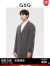 GXG奥莱 商场同款极简系列灰色简约时尚长大衣 2022年冬季新款 中灰色 165/S