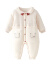 颗粒熊（KELIXIONG）婴儿衣服冬季加厚夹棉哈衣长袖爬服宝宝衣服初生儿棉婴儿连体衣 咖色（180克） 73CM