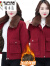啄木鸟小个子减龄短款派克服外套女2023年新款棉衣棉服加绒加厚冬装外套 红色 M 建议80-100斤