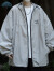 顶峰保罗（Dingfengbaoluo）户外连帽上衣男薄款防晒服运动夏季冰丝透气宽松外套FS125灰色M