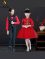 沁勒北尼六一节中国风儿童幼儿园合唱服装小学生男女主持表演出加绒礼服裙 男童(红色马甲+白色衬衣+红色长 110码