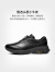 卡地爵士（CDJAZZ）休闲运动鞋新款厚底增高透气休闲鞋柔软真皮跑步鞋 黑色 37