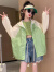 皮尔卡丹（pierre cardin）女童防晒衣2024新款韩版大童儿童洋气透气防晒外套夏装轻薄童装 绿色 120