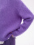 鄂尔多斯1980花漾系列 24年春季新品丝马海混纺圆领宽松女针织衫 香芋紫 155/76A/XS