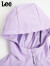 Lee儿童外套2024年新款连帽舒多口袋适宽松防风防水防污童装外套上衣 紫色 160cm