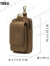 袋鼠（KANGAROO）男士手机腰包穿皮带牛皮工地多功能挂包waist bag 棕色