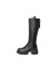 百丽美拉德风骑士靴女商场同款高跟高筒靴加绒A6Y1DDG3 黑色-单里 37