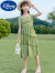 迪士尼（Disney）新中式儿童装女童夏装连衣裙2024新款韩版洋气裙子中大童夏季 粉红色 110 建议4-5岁 建议身高1米