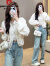 皮尔卡丹品牌新中式立领镂空蕾丝防晒衣外套女2024春夏新款韩版显瘦小个子 米白色 S