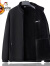 啄木鸟（TUCANO）冬季男装加绒外套加厚保暖男士夹克棉服中老年爸爸装珊瑚绒摇粒绒 黑色 XL(100-120斤)