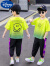 迪士尼儿童装男童夏款套装2024新款中大童韩版小男孩短袖休闲洋气两件套 湖绿i 140
