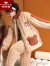 俞兆林睡衣女冬季珊瑚绒三层夹棉加厚加绒可爱卡通法兰绒保暖家居服套装 H1-9917(拉链款) M码(建议体重80-95斤)