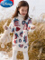 迪士尼（Disney）女童毛衣中长款加绒加厚冬装新款高领草莓洋气保暖儿童针织打底衫 米色【单款】 130