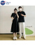 NASA GISS情侣装一裙一衣2024夏季新款感法式Polo宽松短袖T恤韩版显瘦潮牌 黑色连衣裙 S
