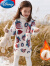 迪士尼（Disney）女童毛衣中长款加绒加厚冬装新款高领草莓洋气保暖儿童针织打底衫 米色【单款】 130
