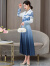 黛娜娅（Dainaya）旗袍女2024春夏季新款大码女装中国风日常改良复古汉服连衣裙5383 图片色 XL