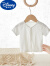 迪士尼（Disney）新生婴儿开衫夏季初生宝宝衣服薄款短袖T恤莫代尔无骨和尚服上衣 白色-儿童节礼物 52cm-儿童节礼物