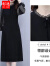 彩选女装2023新款秋装时尚长袖连衣裙显瘦遮肚中长款黑色a字 黑色 4XL_(建议(151-165斤)