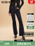VEROMODA2023新款高腰显瘦优雅甜美复古时尚喇叭牛仔裤女 特深牛仔蓝色-J3E 165/68A/M/R