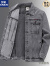 罗蒙春秋季新款男士外套中青年牛仔夹克商务休闲男装高档外套男装 黑色 2XL/185