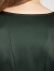 VOA40姆米重磅真丝墨绿色V领无袖钉珠开叉下摆简约华贵连衣裙 AE2577 冰海墨绿（G01） XXS 定制时长需1个月