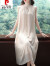 皮尔卡丹真丝连衣裙2024年春秋季新款女春季高端气质减龄桑蚕丝裙子 白色套装 M 建议105-120斤