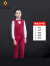 沁勒北尼六一节中国风儿童幼儿园合唱服装小学生男女主持表演出加绒礼服裙 男童(红色马甲+白色衬衣+红色长 110码