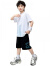 迪士尼（Disney）童装儿童篮球服套装夏季薄款中大儿童男装弹冰丝速干短袖短裤 黑色 120码(建议身高110cm  6-7岁)cm