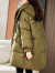 拉蒂奢品（RATILUX）奢侈更好的品牌羽绒服女中长款2023冬季新款小个子加厚白鸭绒外套 咖绿 M