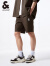 杰克·琼斯（JACK&JONES）夏季新品NBA联名勇士队宽松版型男士刺绣休闲运动短裤224215003 E06黑橄榄 165/72A/XSR