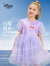 迪士尼（DISNEY）童装儿童女童短袖连衣裙人鱼公主网纱梦幻裙子24夏DB421RE02紫150