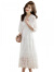 皮尔卡丹夏季短袖连衣裙女2024新款韩版修身气质吊带裙中长款套装蕾丝裙子 白色 L（110-120斤）
