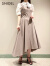SNIDEL春夏款优雅气质纯色收腰显瘦吊带连衣裙SWFO232053 摩卡棕 0