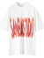 TYBURN叁佰2024夏季新款男士红色幻影字母短袖T.恤上衣休闲半袖 白色红色幻影 XL 160斤左右