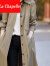 拉夏贝尔（La Chapelle） 风衣女2022年秋季新款女装韩版POLO领百搭系带收腰休闲风衣外套 卡其色 S 建议80-斤
