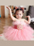 桑纪（SANGJI）六一女童幼儿园小猫咪舞蹈演出服学猫叫粉色蓬蓬小兔子纱裙表演服 鞋套护腕 100