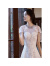 TAO HAN白色晚礼服裙女2024新款夏高端宴会气质生日主持人高级感平时可穿 米白色长款 XS