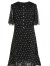 蓝地（LANDI）女装花型圆领连衣裙LTXL462 黑色 S